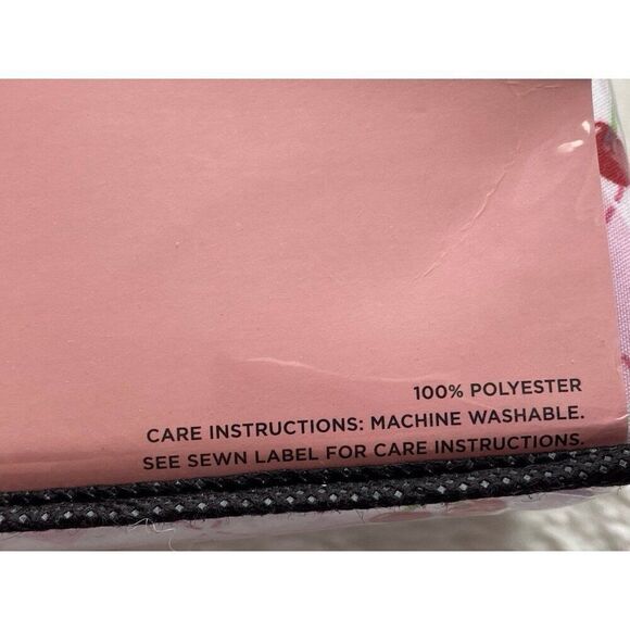 6 Piece Juicy Couture CHERRIES Cherry Argyle Pink Sheet Set King Size NEW - Picture 11 of 15